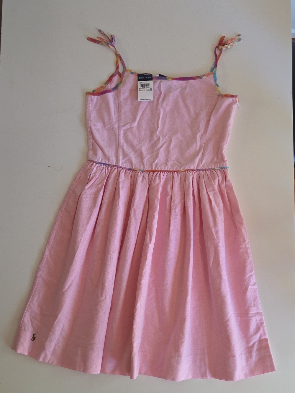 Girl's Pink Sleeveless Cotton Dress